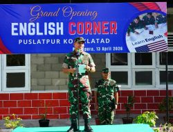 Danpuslatpur Resmikan Grand Opening English Corner di Puslatpur