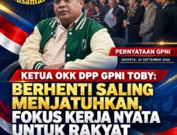 KETUA OKK DPP GPNI TOBY: BERHENTI SALING MENJATUHKAN FOKUS KERJA NYATA UNTUK RAKYAT