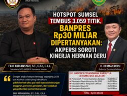 Hotspot Sumsel Tembus 3.059 Titik, Banpres Rp30 Miliar Dipertanyakan: AKPERSI Soroti Kinerja Herman Deru
